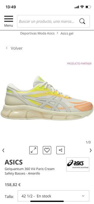 Asics Gelquantum 360 VIII Paris Cream Talla 40.5