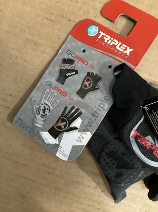 Guantes Triplex Largos Negro/Gris