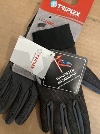 Guantes Triplex Largos Negro/Gris
