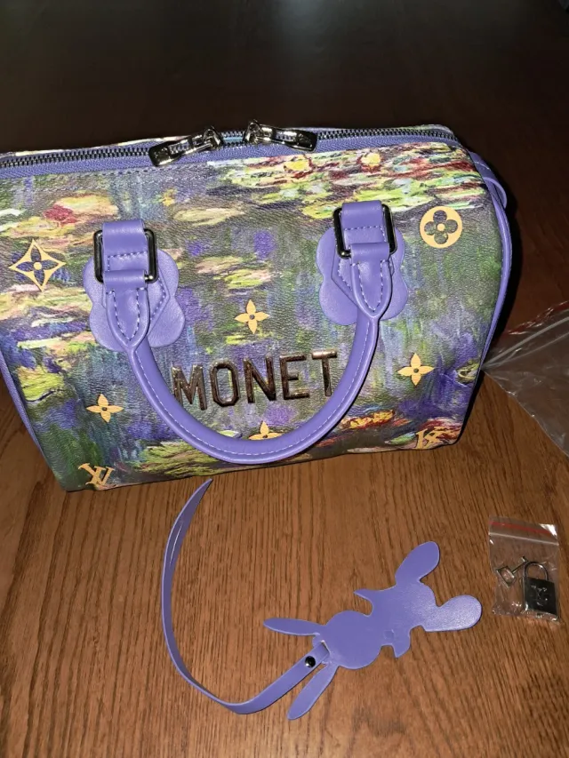 Bolso mano de colores estampado de nenúfares