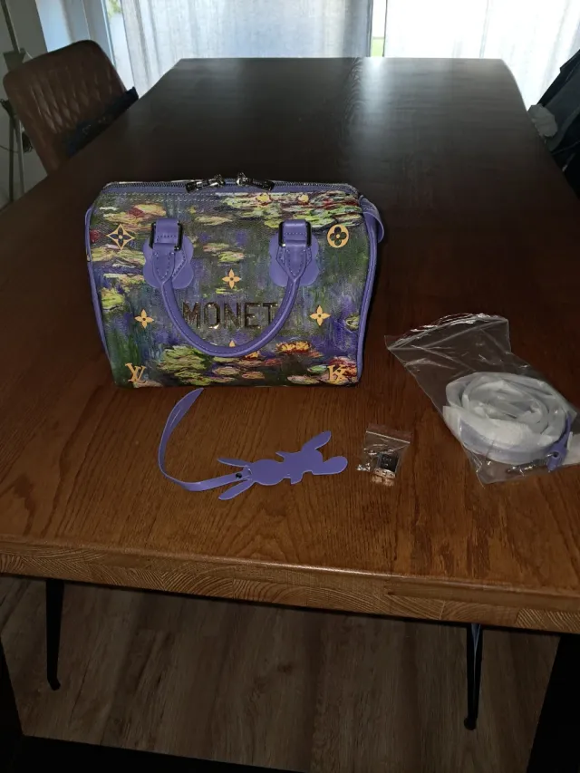 Bolso mano de colores estampado de nenúfares