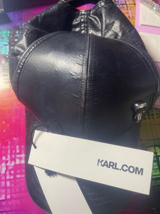 Gorra Karl Lagerfeld Piel Sintética Negra Unisex