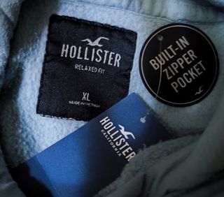 Sudadera capucha Hollister XL Color Pizarra