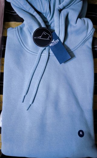 Sudadera capucha Hollister XL Color Pizarra