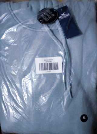Sudadera capucha Hollister XL Color Pizarra