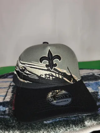 Gorra New Era Snapback Saints Negra Gris