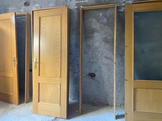 lote de 6 Puertas de madera maciza