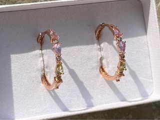 Orecchini a cerchio laminati oro 14k