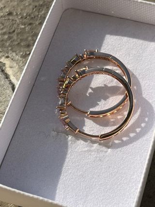 Orecchini a cerchio laminati oro 14k