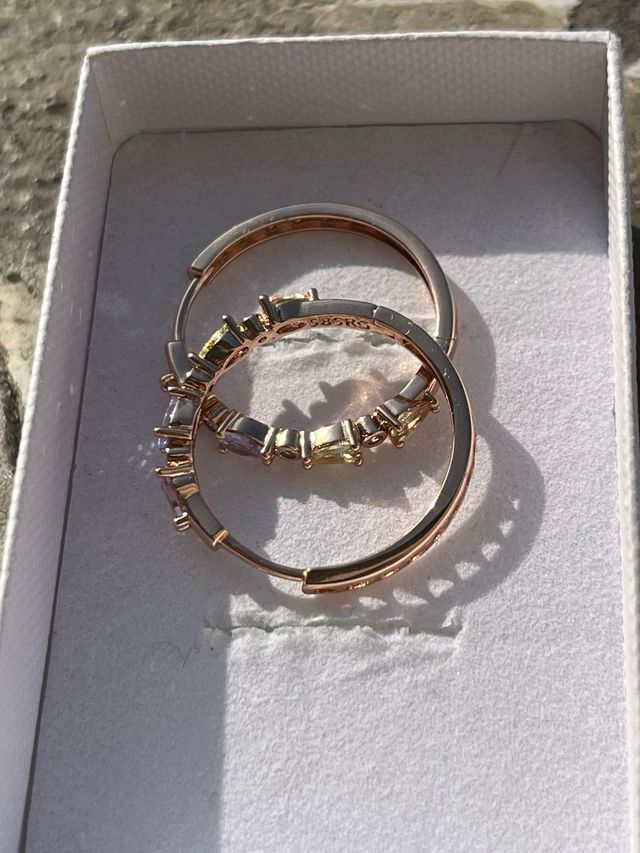 Orecchini a cerchio laminati oro 14k