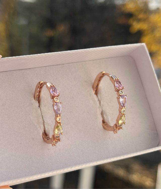 Orecchini a cerchio laminati oro 14k