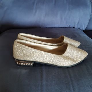 Bailarinas doradas brillantes talla 36