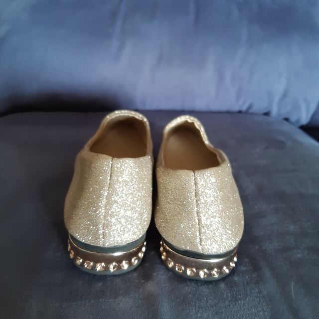Bailarinas doradas brillantes talla 36