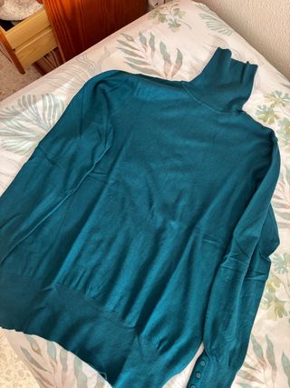 Jersey cuello vuelto verde