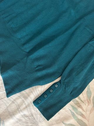 Jersey cuello vuelto verde