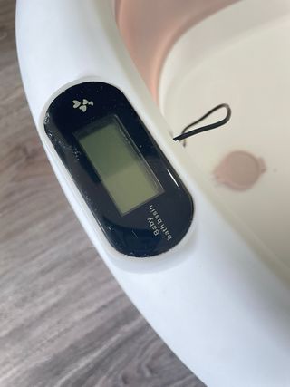 Bañera bebé plegable rosa y blanca