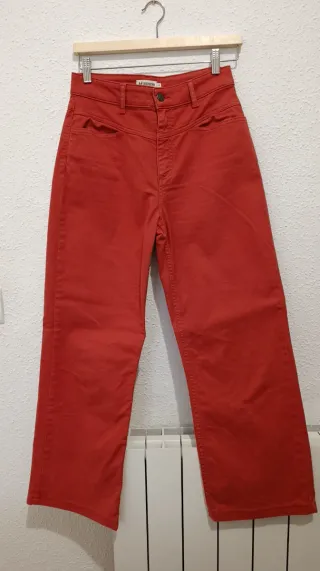 Pantalón tejano Systemaction color coral