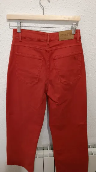 Pantalón tejano Systemaction color coral