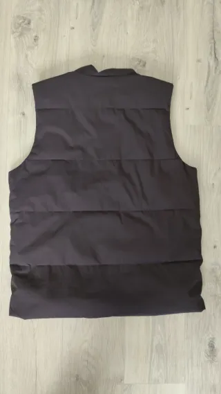 Chaleco acolchado mujer gris plomo