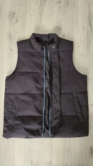 Chaleco acolchado mujer gris plomo