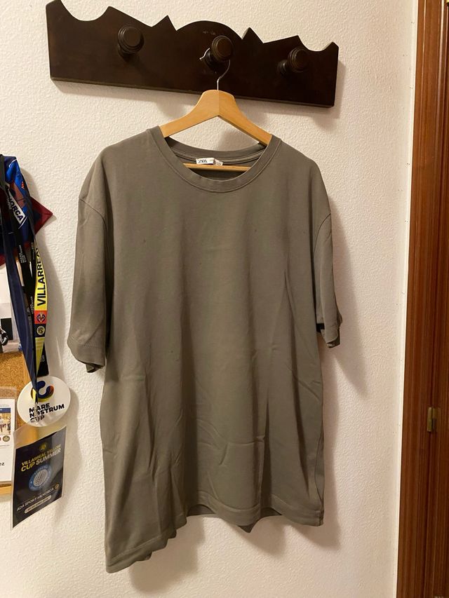 Camiseta Zara Verde Oliva Talla M