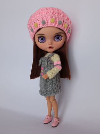 Conjunto gorrito, jersey y peto tricolor - Blythe
