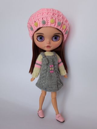 Conjunto gorrito, jersey y peto tricolor - Blythe