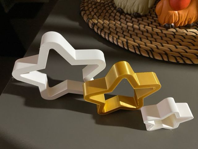 Set 3 Stelle Decorative Bianche