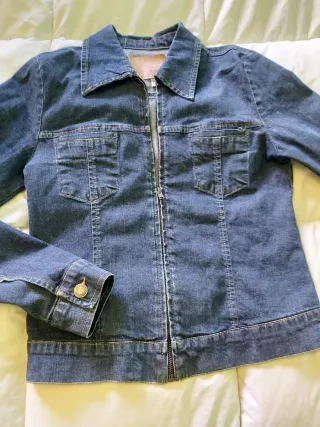 Chaqueta tejana azul