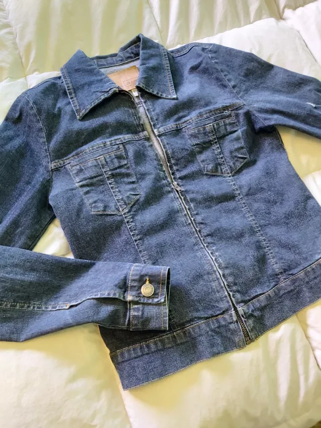 Chaqueta tejana azul