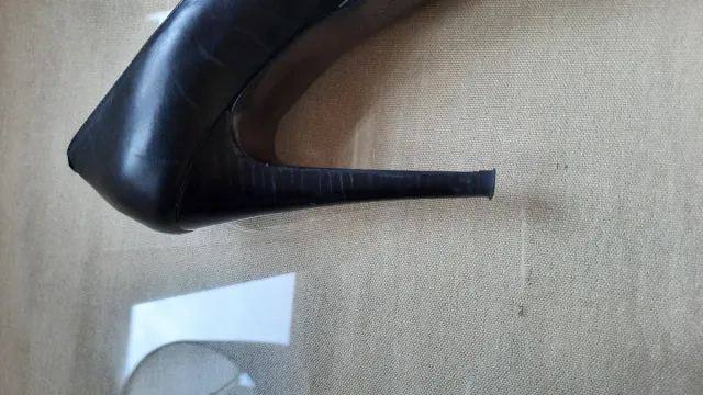 Zapatos Negros Tacón Alto NICOLAS Peep Toe