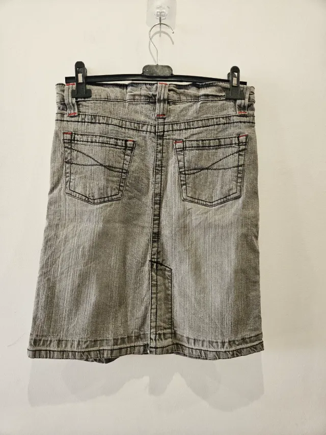 Falda tejana gris Stradivarius Talla 38
