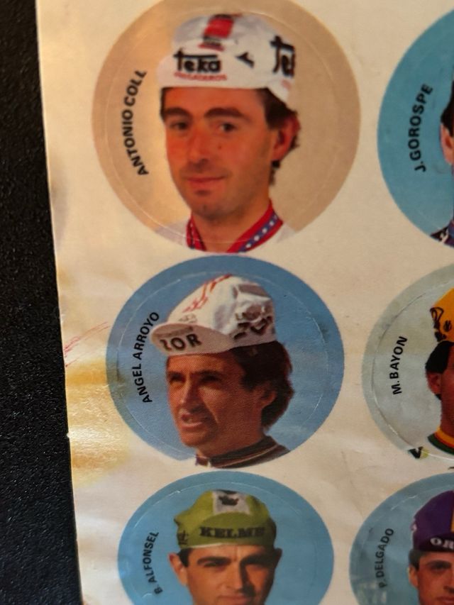 Pegatinas Ciclistas Chapas Colección