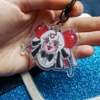 Candy Apple Cookie Keychain