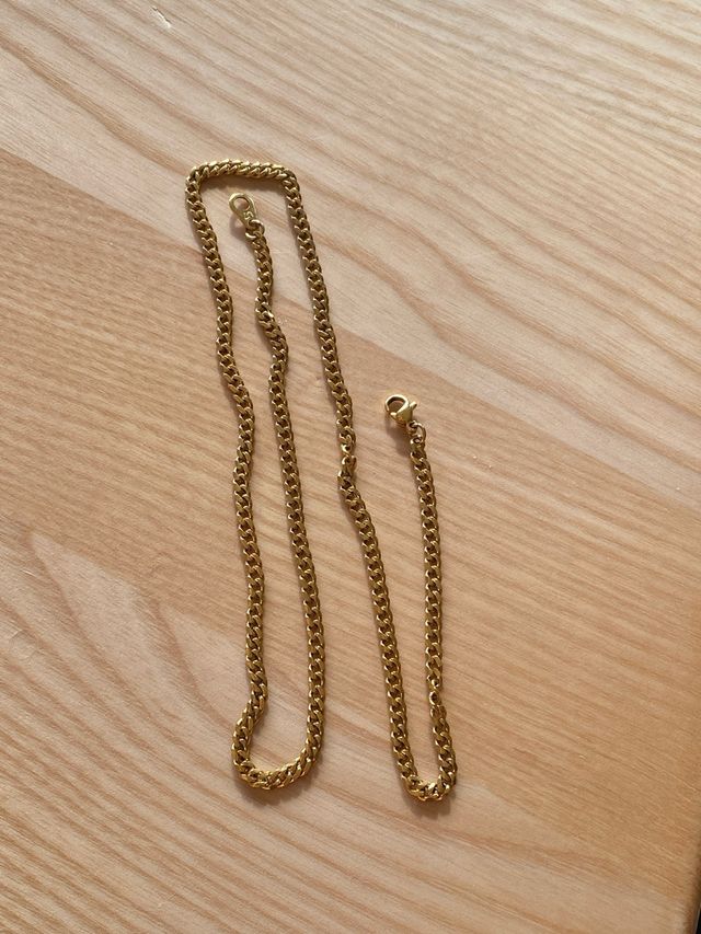 Gold-Plated Curb Chain (18K GP) Vintage Look