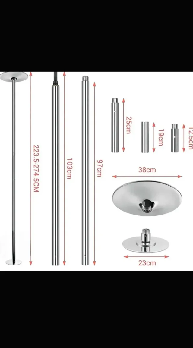 Barra pole dance Femor FM001 fija y giratoria