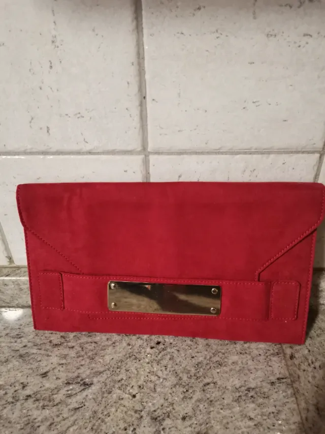 Pochette scamosciata Primadonna rossa
