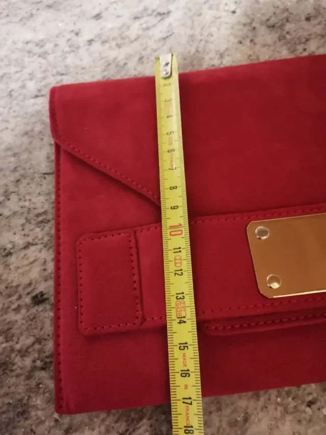 Pochette scamosciata Primadonna rossa