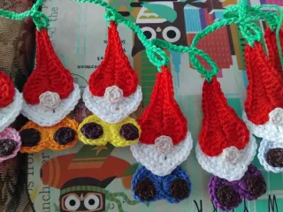 Guirnalda Duendes Navidad Hecha a Mano
