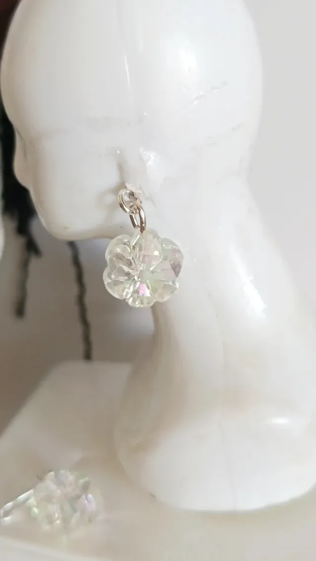 Vestido y pendientes Barbie florales