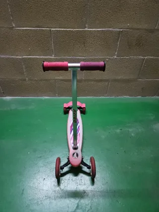 Patinete infantil rosa 3 ruedas