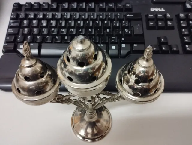 Candelabro antiguo modernista, marcado FAGES.