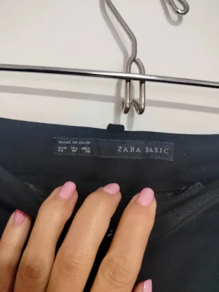 Pantalón vestir negro Zara