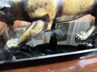 Figura Pantera Bronce Art Decó