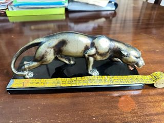 Figura Pantera Bronce Art Decó