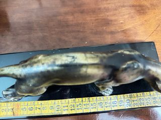 Figura Pantera Bronce Art Decó