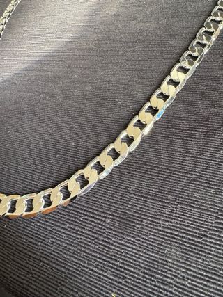 Cadena Cubana 925 Plata 12mm