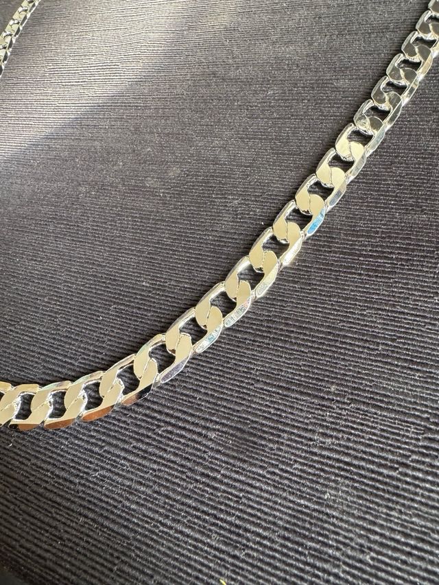 Cadena Cubana 925 Plata 12mm