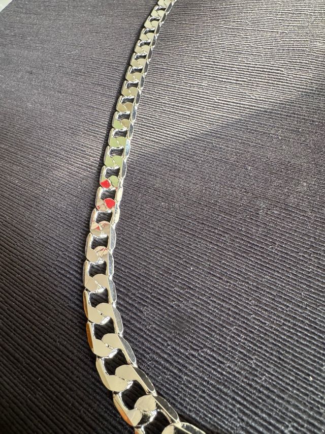 Cadena Cubana 925 Plata 12mm