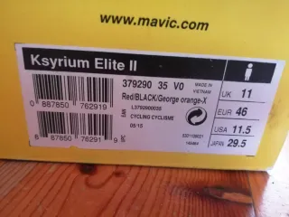 Zapatillas Mavic Ksyrium Elite II Ciclismo